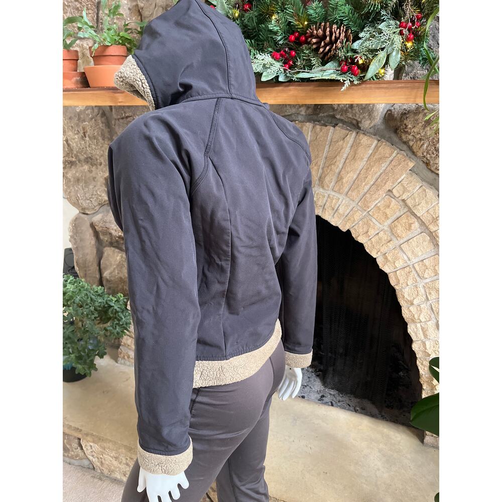 Marmot Fleece Lined Full Zip Black Hooded Jacket Women's Size Medium - Picture 3 of 5